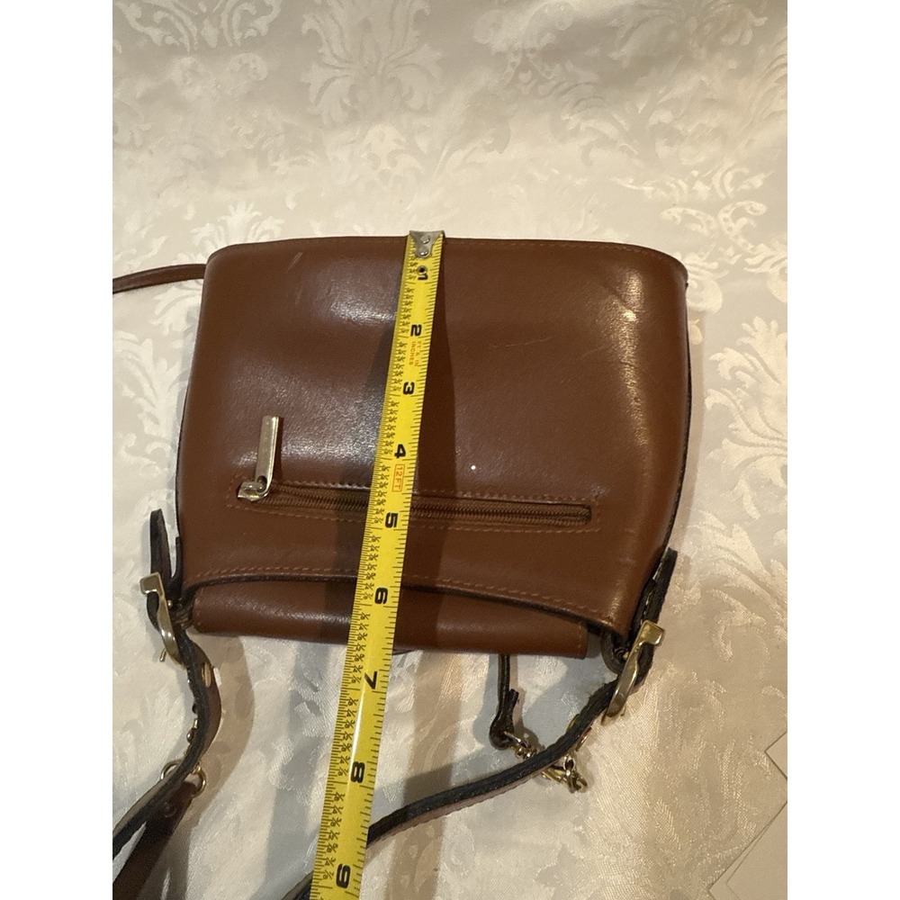 Lancaster Paris Vtg Smooth leather crossbody + Hand bag Purse Marron/Brown - Picture 14 of 16